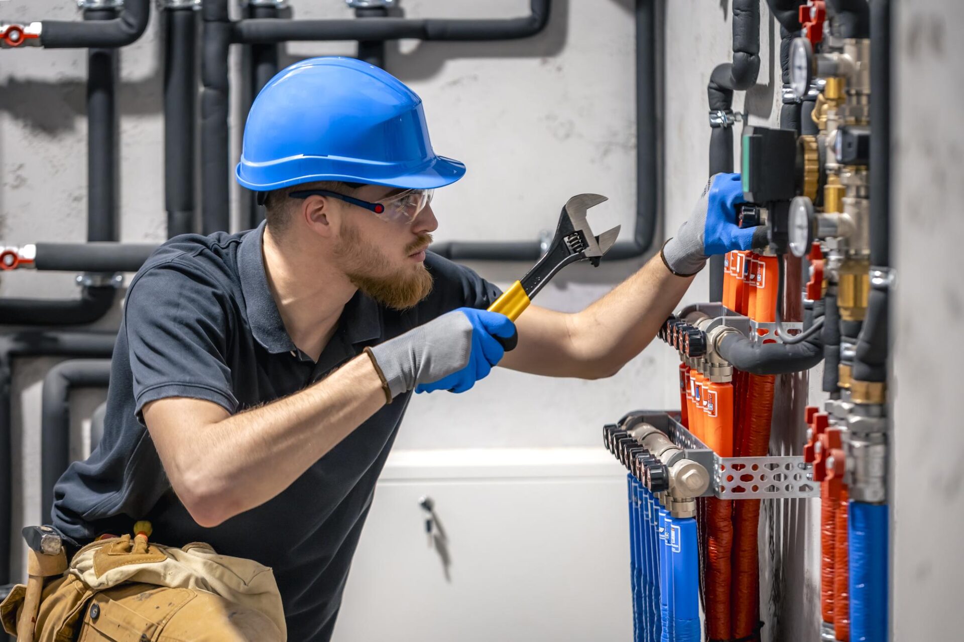 Best plumber working with pipes.